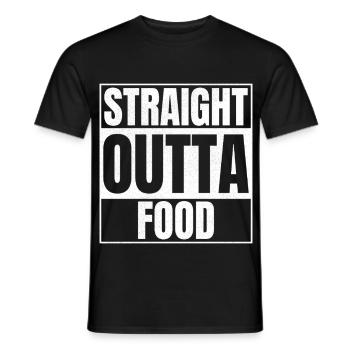 STRAIGHT OUTTA Food - Männer T-Shirt - Schwarz - Vorne - AI Model Male 178 light (178cm)