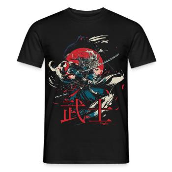 samurai krieger japanische designs - Männer T-Shirt - Schwarz - Vorne - AI Model Male 178 light (178cm)