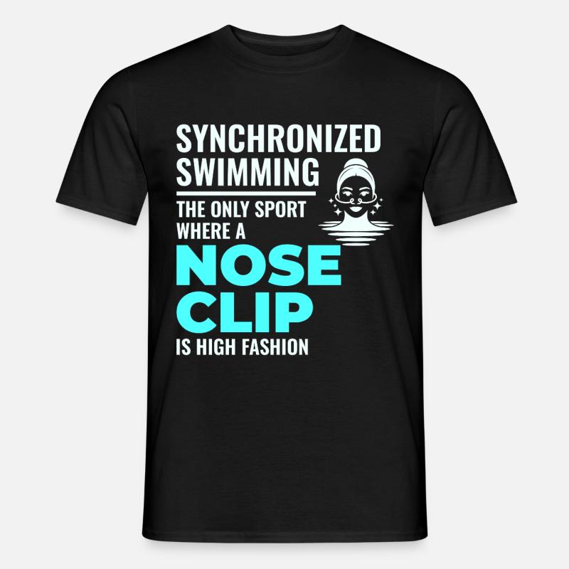 Synchronschwimmen Nasenklammer Mode - Männer T-Shirt - Schwarz