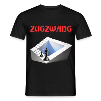 ZUGZWANG, Echecs, stratégie et art optique - T-shirt homme - noir - Devant - AI Model Male 178 light (178cm)