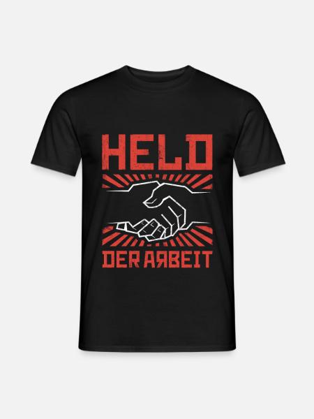 HELD DER ARBEIT OSSI HANDWERKER DDR ARBEITER - Männer T-Shirt - Schwarz