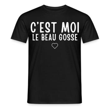 C'est Moi Le Beau Gossé - Style Décontracté - T-shirt homme - noir - Devant - AI Model Male 178 light (178cm)