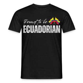 Fierté équatorienne, drapeau équatorien - T-shirt homme - noir - Devant - AI Model Male 178 light (178cm)