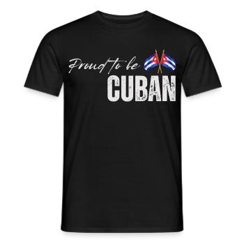Fierté cubaine, j'aime Cuba - T-shirt homme - noir - Devant - AI Model Male 178 light (178cm)