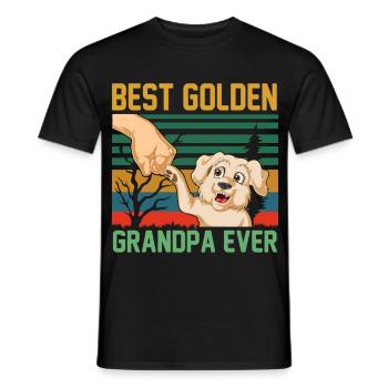 Bester Golden Retriever Opa aller Zeiten - Männer T-Shirt - Schwarz - Vorne - AI Model Male 178 light (178cm)