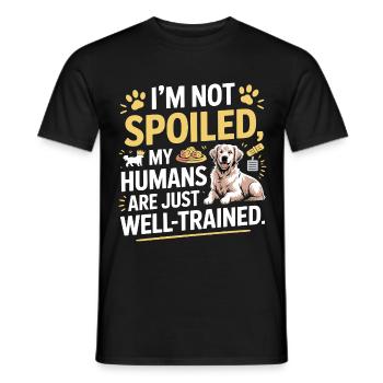 My Humans Are Well Trained Dog Lover Design  - Men's T-Shirt - black - Front - AI Model Male 178 light (178cm)