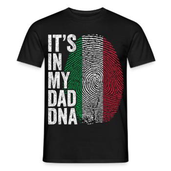 Drapeau Italie Empreinte Papa Italien - T-shirt homme - noir - Devant - AI Model Male 178 light (178cm)