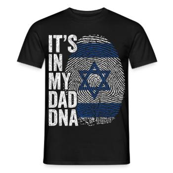 Israel Flagge Impressum Israelischer Vater - Männer T-Shirt - Schwarz - Vorne - AI Model Male 178 light (178cm)
