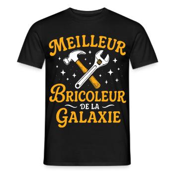 Meilleur Bricoleur de la Galaxie - T-shirt homme - noir - Devant - AI Model Male 178 light (178cm)