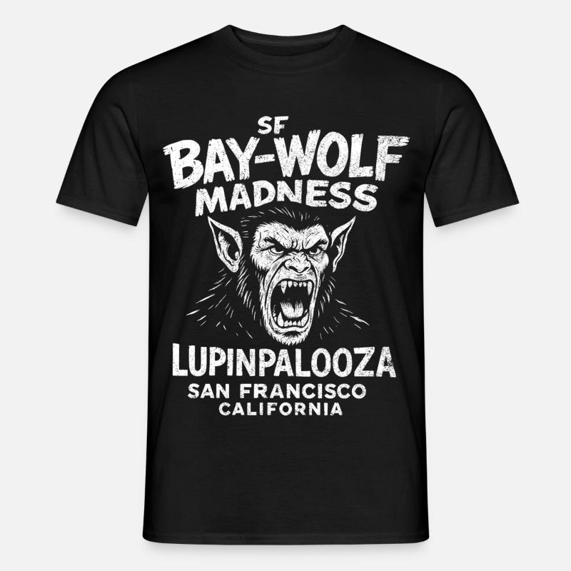 SF Bay Wolf Madness Werwolf - Männer T-Shirt - Schwarz
