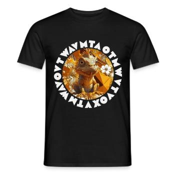 Tropisches Chamäleon stilisierte exotische Grafik - Männer T-Shirt - Schwarz - Vorne - AI Model Male 178 light (178cm)