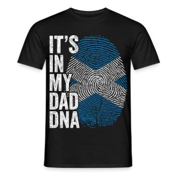 Schottische Flagge Scottish Dad Footprint - Männer T-Shirt - Schwarz - Vorne - AI Model Male 178 light (178cm)