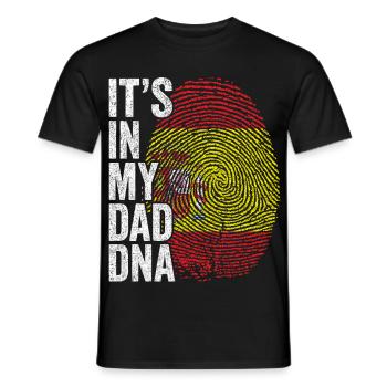 Spanien Flagge Spanisch Papa Fußabdruck - Männer T-Shirt - Schwarz - Vorne - AI Model Male 178 light (178cm)