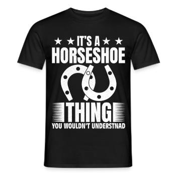 It's a horseshoe thing you would not understand - Männer T-Shirt - Schwarz - Vorne - AI Model Male 178 light (178cm)