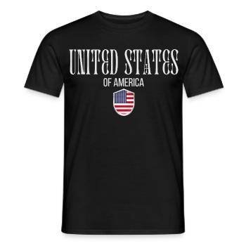 Originally from the USA, born in America - Men's T-Shirt - black - Front - AI Model Male 178 light (178cm)