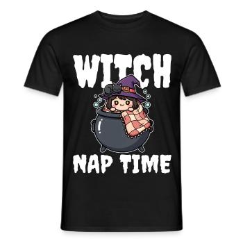 WITCH NAP TIME - WITCH HALLOWEEN - T-shirt homme - noir - Devant - AI Model Male 178 light (178cm)