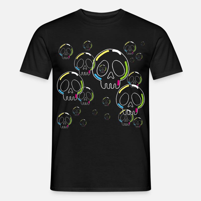 Seltsame Seifenschädel - Männer T-Shirt - Schwarz