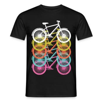 Cycling Retro Vintage - Men's T-Shirt - black - Front - AI Model Male 178 light (178cm)