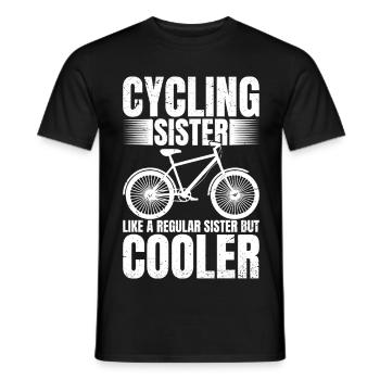 Cycling Sister Bike Rider Cyclist Sister's Day - Männer T-Shirt - Schwarz - Vorne - AI Model Male 178 light (178cm)