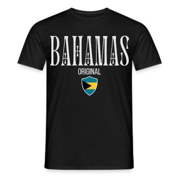 Ursprünglich von den Bahamas, geboren auf den Bahamas - Männer T-Shirt - Schwarz - Vorne - AI Model Male 178 light (178cm)