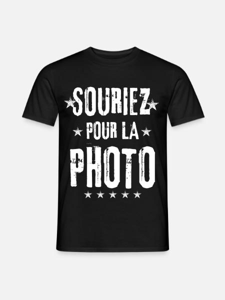 Smile for the photo - Men's T-Shirt - black