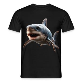 requin requin tigre requin plongeur requins mignons grand requin blanc - T-shirt homme - noir - Devant - AI Model Male 178 light (178cm)