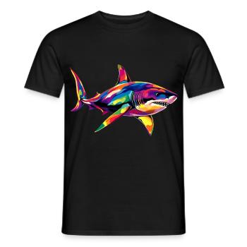 requin requin tigre requin plongeur requins mignons grand requin blanc - T-shirt homme - noir - Devant - AI Model Male 178 light (178cm)