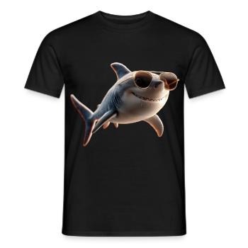 requin requin tigre requin plongeur requins mignons grand requin blanc - T-shirt homme - noir - Devant - AI Model Male 178 light (178cm)