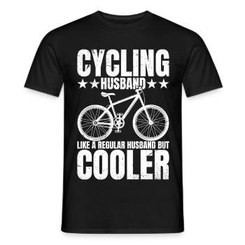 Cycling Husband Bike Rider Cyclist Husband Day - Männer T-Shirt - Schwarz - Vorne - AI Model Male 178 light (178cm)