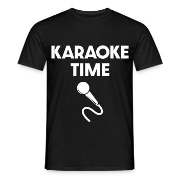 Karaoke-Zeit - Männer T-Shirt - Schwarz - Vorne - AI Model Male 178 light (178cm)
