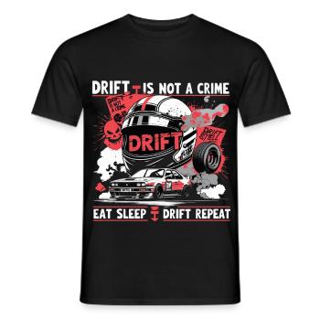 Adrenalin Racer Helm und Drift-Motiv - Männer T-Shirt - Schwarz - Vorne - AI Model Male 178 light (178cm)
