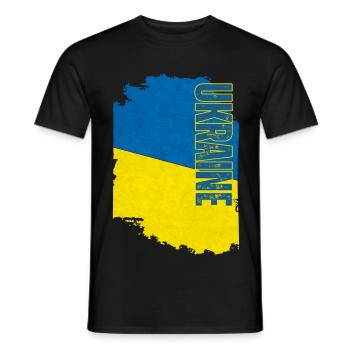 Ukrainische Flagge, Ukrainischer Stolz - Männer T-Shirt - Schwarz - Vorne - AI Model Male 178 light (178cm)