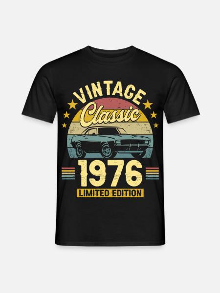 1976 Auto 50. Geburtstag Mann - Männer T-Shirt - Schwarz