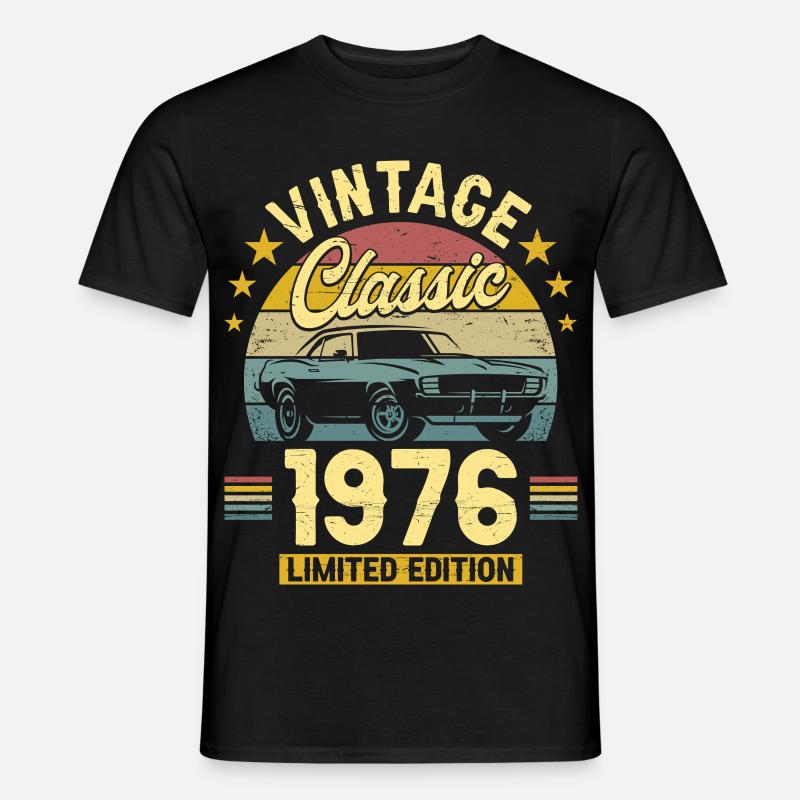 1976 Auto 50. Geburtstag Mann - Männer T-Shirt - Schwarz
