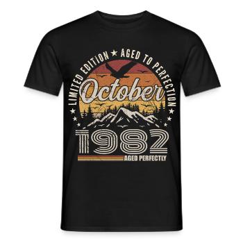 Octobre 1992 Cadeau Anniversaire - Octobre 1992 - T-shirt homme - noir - Devant - AI Model Male 178 light (178cm)