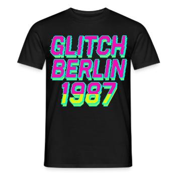 Glitch Berlin 1987 - Männer T-Shirt - Schwarz - Vorne - AI Model Male 178 light (178cm)