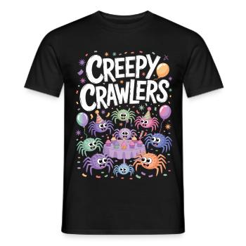 Lustige Spinnen Geburtstagsparty - Männer T-Shirt - Schwarz - Vorne - AI Model Male 178 light (178cm)