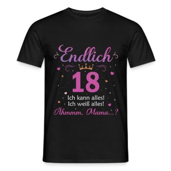 Motif d'anniversaire pour femmes adultes - T-shirt homme - noir - Devant - AI Model Male 178 light (178cm)