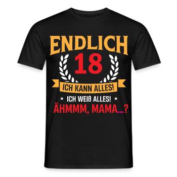 Finally 18 Birthday Saying Design - Men's T-Shirt - black - Front - AI Model Male 178 light (178cm)