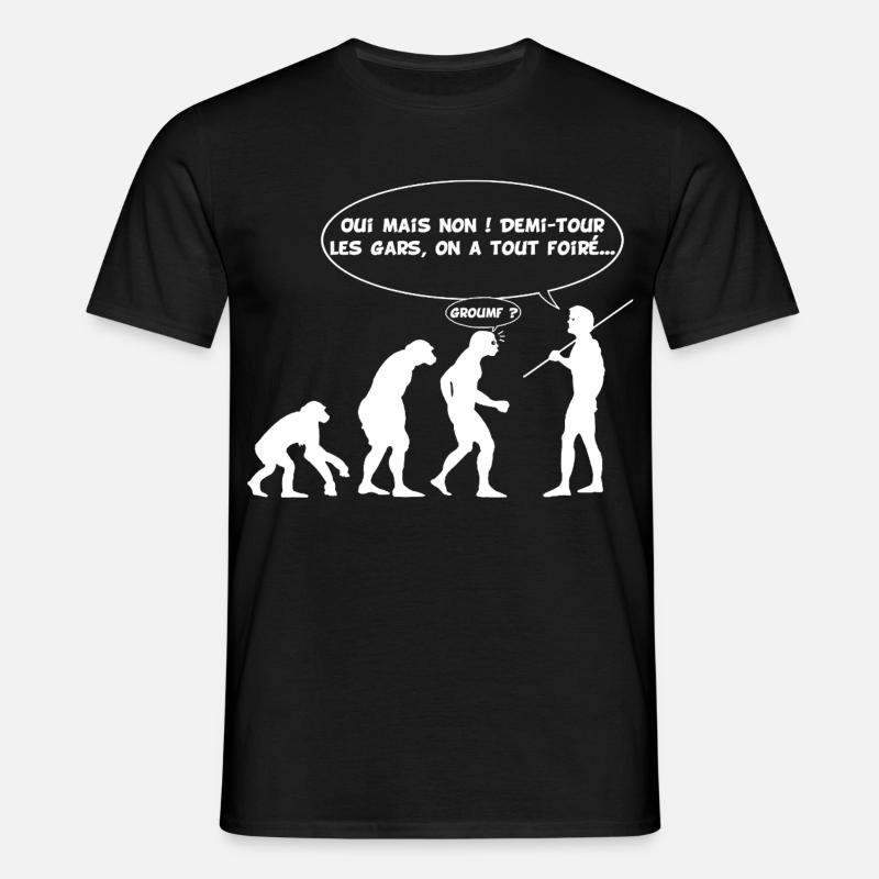 Evolution error (white) - Men's T-Shirt - black