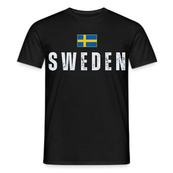 Flagge Schwedens, schwedischer Patriot - Männer T-Shirt - Schwarz - Vorne - AI Model Male 178 light (178cm)
