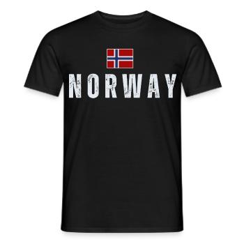 Norwegische Flagge, norwegischer Patriot - Männer T-Shirt - Schwarz - Vorne - AI Model Male 178 light (178cm)