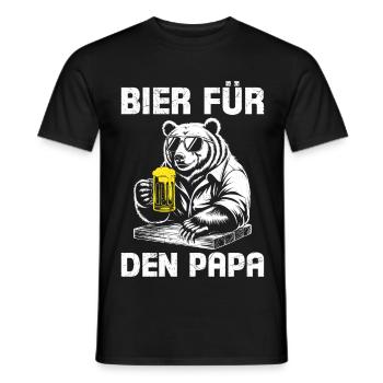 Beer drinkers BEER FOR DAD Fathers Funny - Men's T-Shirt - black - Front - AI Model Male 178 light (178cm)