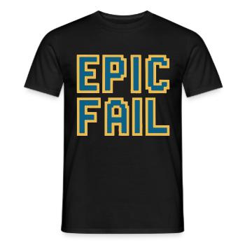 Échec épique - mème de jeu rétro 8 bits - T-shirt homme - noir - Devant - AI Model Male 178 light (178cm)