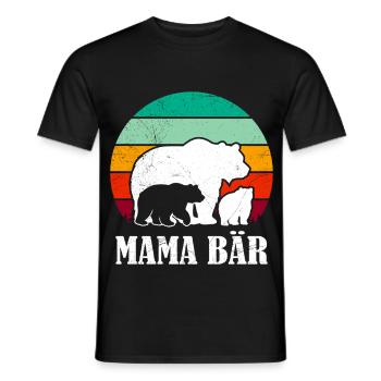 Werdende Mutter MAMA BÄR Bald Mama Lustig - Männer T-Shirt - Schwarz - Vorne - AI Model Male 178 light (178cm)