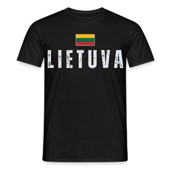 Flag of Lithuania, Lithuanian patriot - Men's T-Shirt - black - Front - AI Model Male 178 light (178cm)