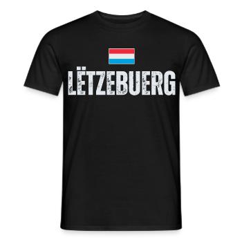 Flag of Luxembourg, Luxembourg patriot - Men's T-Shirt - black - Front - AI Model Male 178 light (178cm)