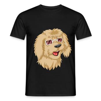 Loving Doodle with Sunglasses - Men's T-Shirt - black - Front - AI Model Male 178 light (178cm)