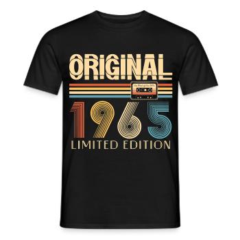 Original 1965 Birthday 60 Year Old Party Gift - Men's T-Shirt - black - Front - AI Model Male 178 light (178cm)