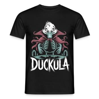 Frecher Duckula Vampir-Enten-Halloween Shirt - Männer T-Shirt - Schwarz - Vorne - AI Model Male 178 light (178cm)
